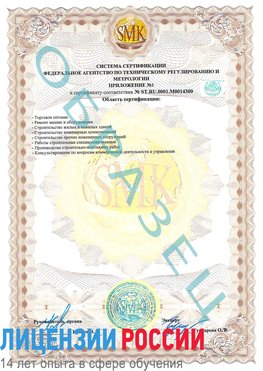 Образец сертификата соответствия (приложение) Мышкин Сертификат OHSAS 18001